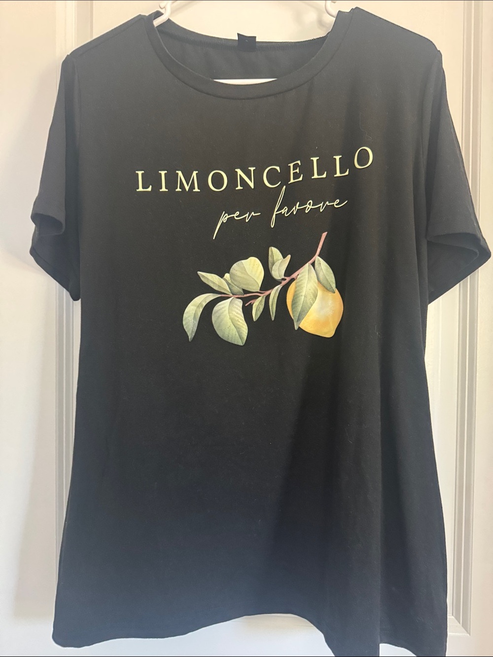 LIMONCELLO Graphic Tee with Lemon Print - Black
